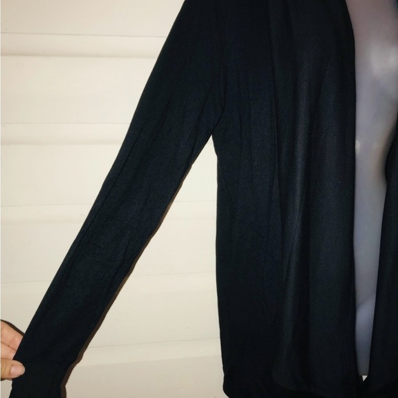 Athleta Black Open Front Cardigan Size M EUC - Picture 6 of 8